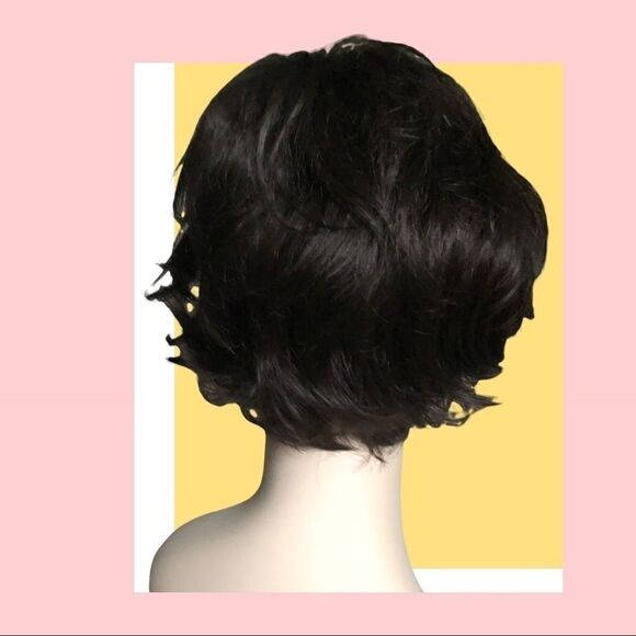 Hair Designer Wig, Short Shag Lace Top, Synthetic - Picture 8 of 10